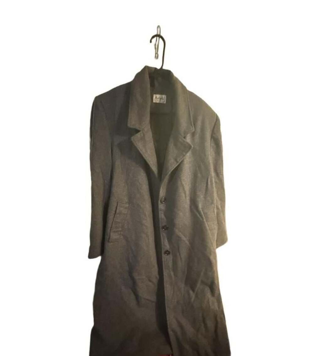Artistic Long Trench Coat Size 17/18 Gray Wool Blend